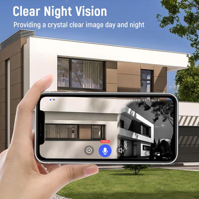 1080P Wireless Video Doorbell Camera with Smart AI Human Detection, FHD Live View, Cloud Storage, Night Vision, Two-Way Audio, Instant Alerts, and 2.4G WiFi Compatibility for Indoor/Outdoor Home Security Surveillance