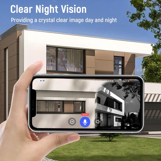 1080P Wireless Video Doorbell Camera with Smart AI Human Detection, FHD Live View, Cloud Storage, Night Vision, Two-Way Audio, Instant Alerts, and 2.4G WiFi Compatibility for Indoor/Outdoor Home Security Surveillance
