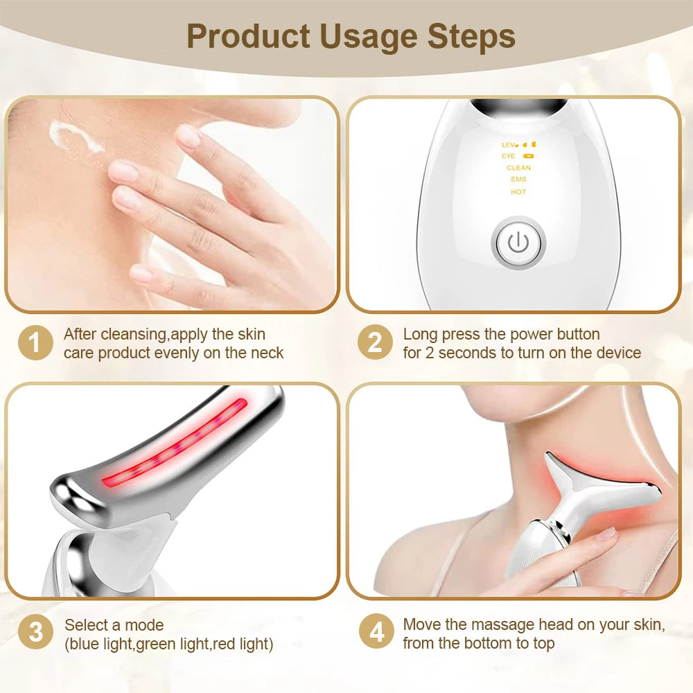 Anti Wrinkles Neck & Face Sculpting Massager with 3 Modes