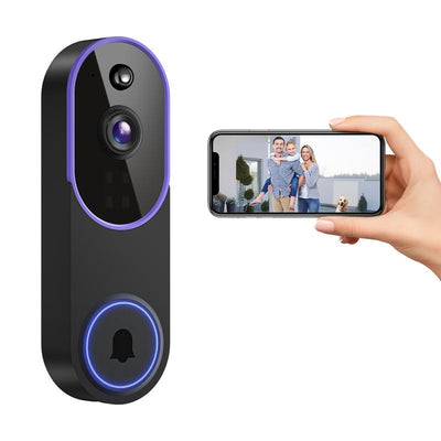 1080P Wireless Video Doorbell Camera with Smart AI Human Detection, FHD Live View, Cloud Storage, Night Vision, Two-Way Audio, Instant Alerts, and 2.4G WiFi Compatibility for Indoor/Outdoor Home Security Surveillance